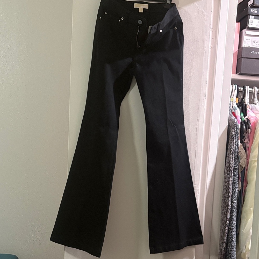 Michael Kors Black Flared Jean Pants